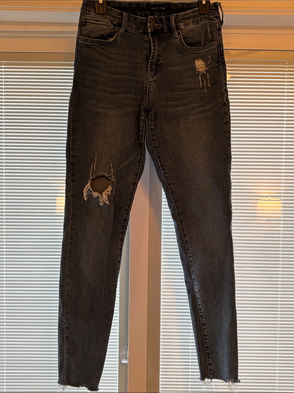 Dear John Black Distressed Skinny Jeans